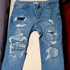 Zara ripped jeans sz 36